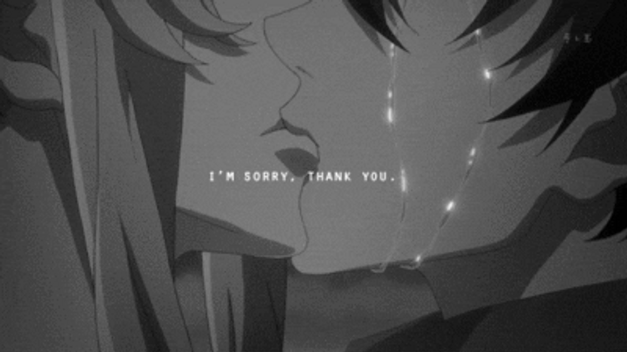 Sad Anime I'm Sorry Thank You GIF