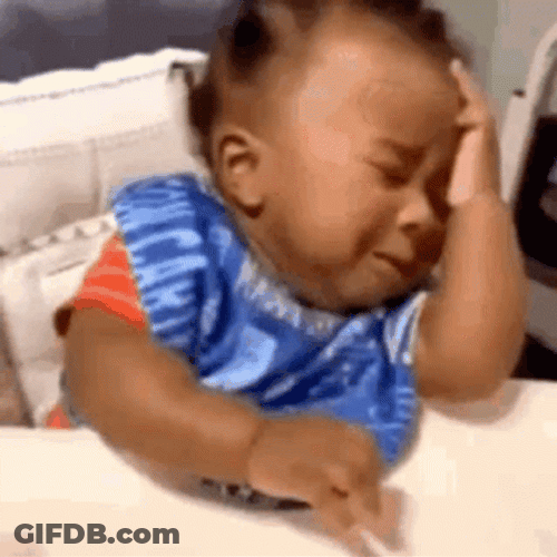 Sad Baby Cry In His Chair GIF