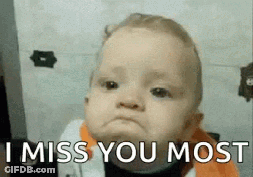 Sad Baby Saying I Miss You Most On Toilet GIF