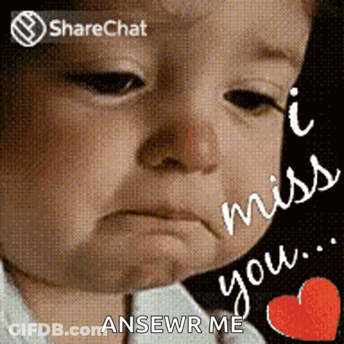 Sad Baby Saying I Miss You GIF