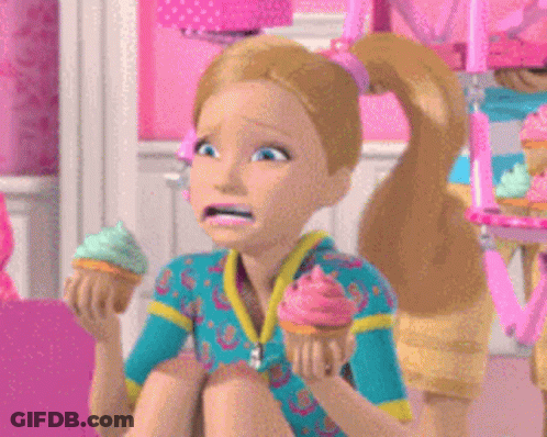Sad Barbie Doll Sitting GIF
