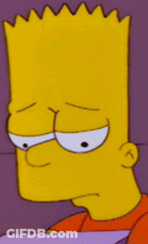 Sad Bart Simpson Reading Book GIF