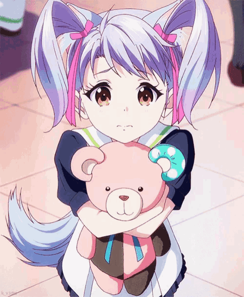 Sad Begging Kurumi Kumamakura Anime Girl GIF
