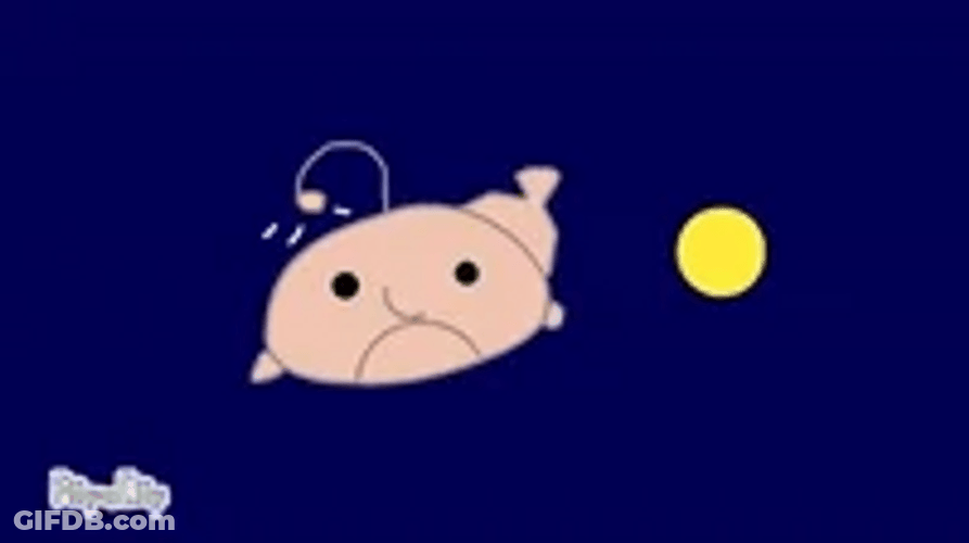 Sad Blobfish Ball Goodnight ZZZ GIF
