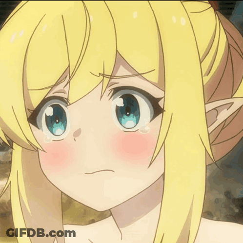 Sad Blonde Girl With Blue Eyes GIF