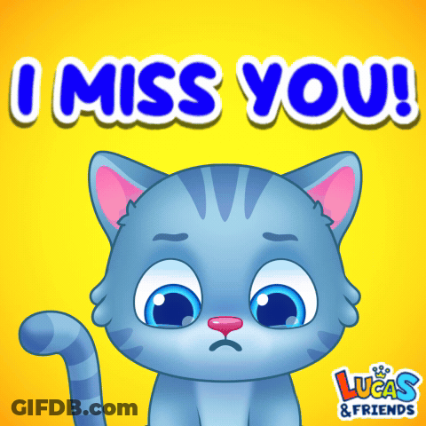 Sad Blue Cat Lucas And Friends Card GIF
