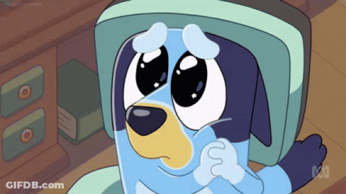 Sad Blue Dog GIF