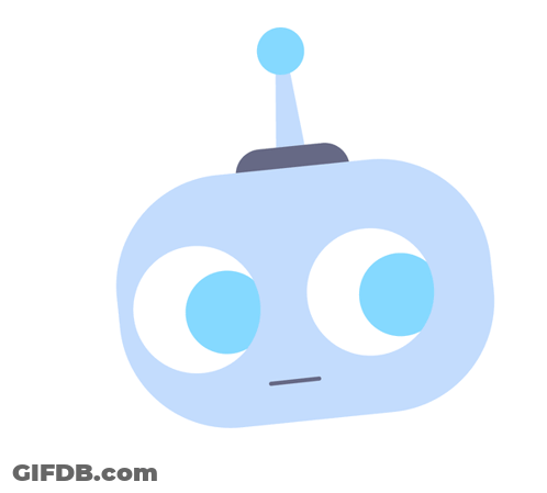 Sad Blue Robot GIF
