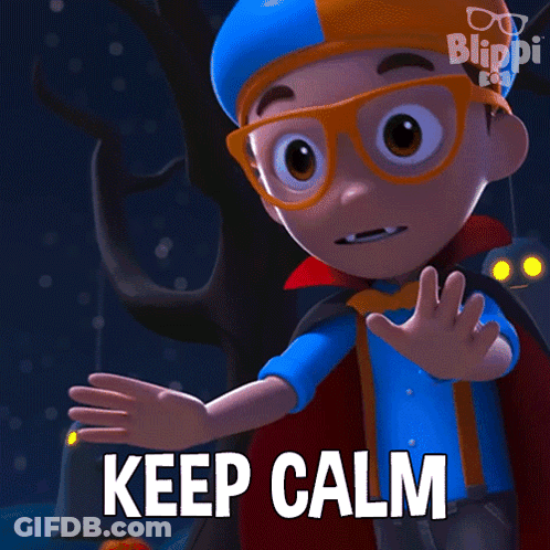 Sad Blue Robot GIF