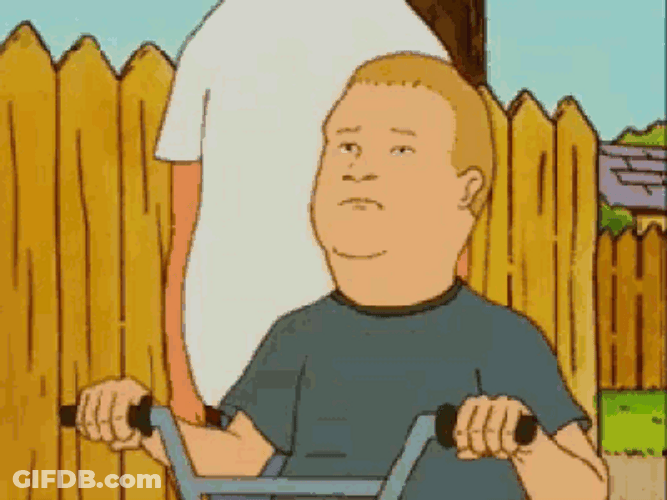 Sad Bobby Hill Biking GIF