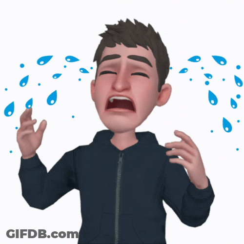 Sad Boy Animated Crying Loudly GIF