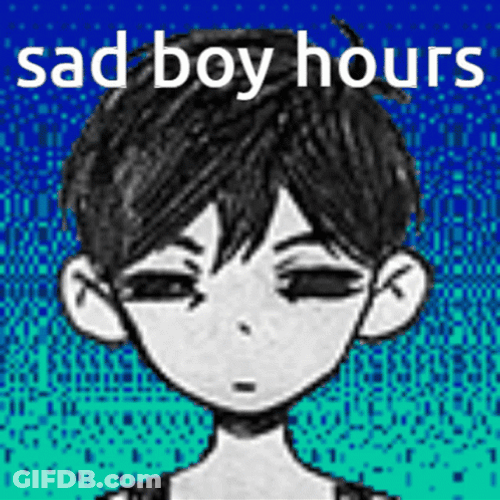 Sad Boy Omori Looking Down GIF