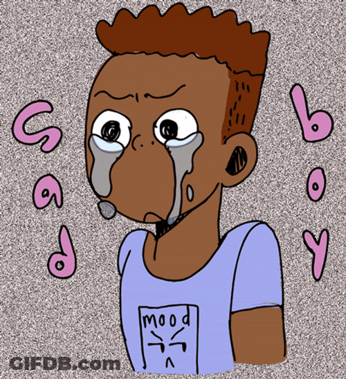 Sad Boy Weeping Aesthetic GIF