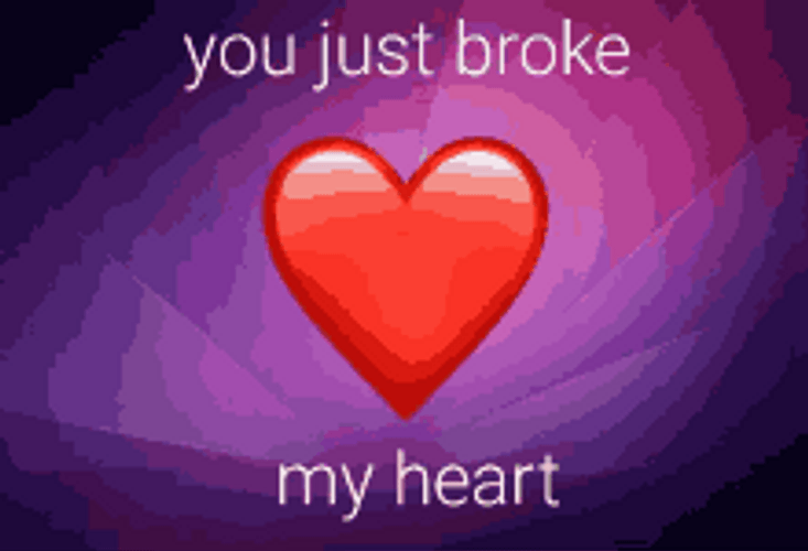 Sad Breaking Up Animated Heart GIF