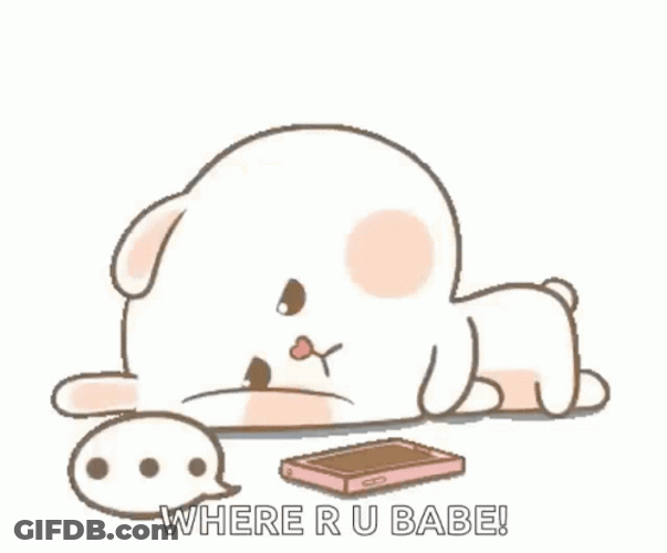 Sad Bunny Sticker Where GIF