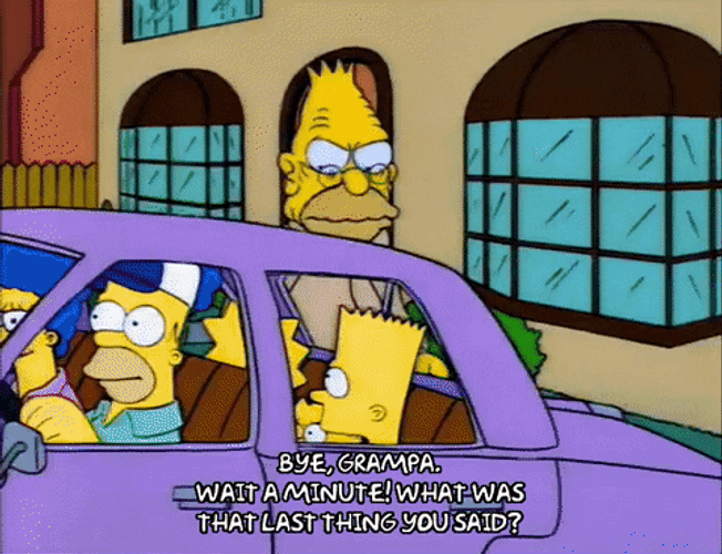 Sad Bye Grampa The Simpsons GIF