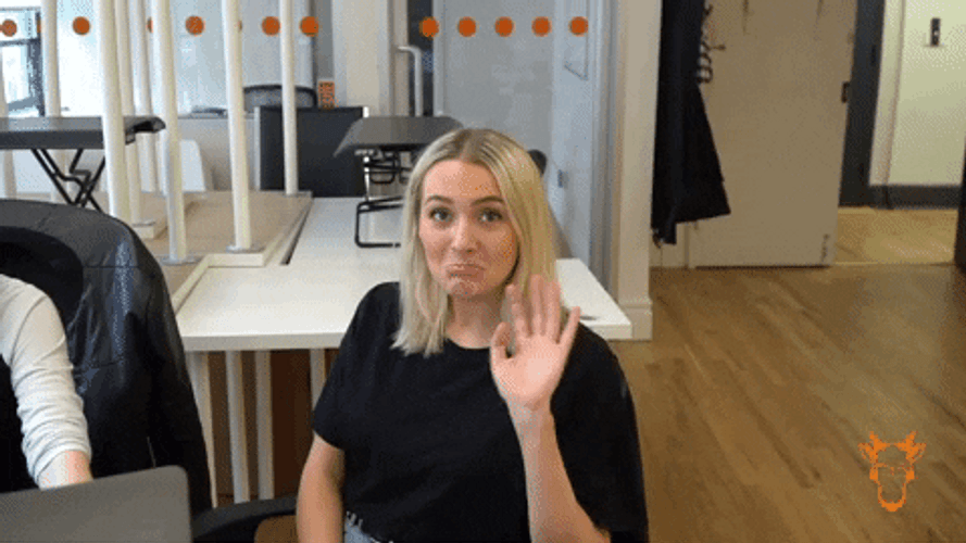 Sad Bye Lady Waving Duckface GIF