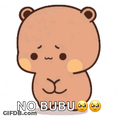 Sad Cartoon Bear No Bubu GIF