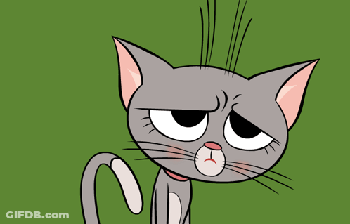 Sad Cartoon Cat GIF