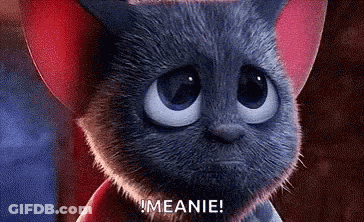 Sad Cartoon Cat Meanie GIF