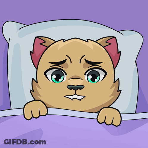 Sad Cartoon Cat GIF
