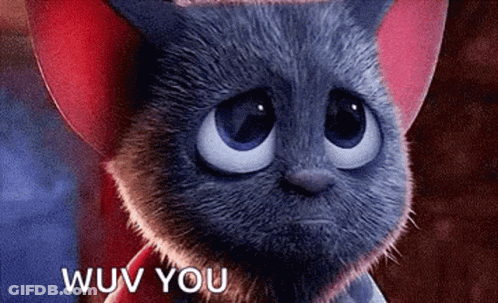 Sad Cartoon Cat Wuv You GIF