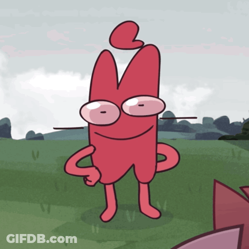 Sad Cartoon Character In Field GIF
