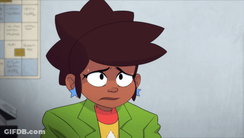 Sad Cartoon Character Near Sticky Note Wall GIF