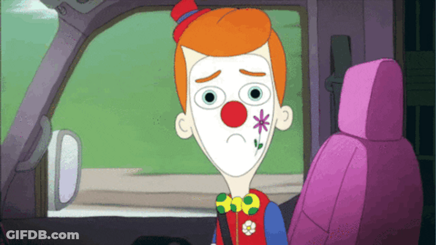 Sad Cartoon Clown GIF
