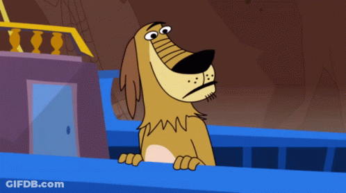 Sad Cartoon Dog GIF