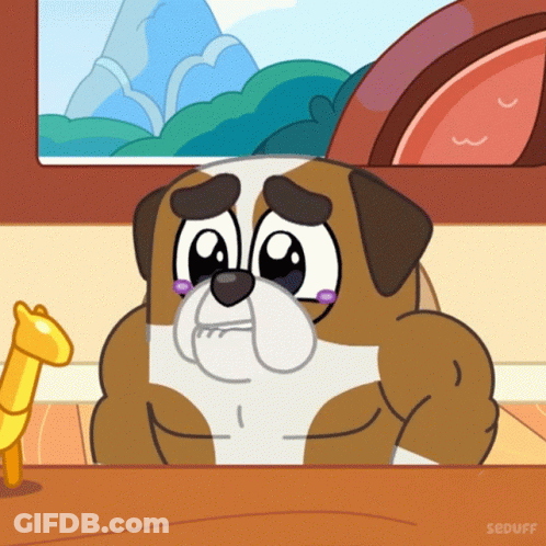 Sad Cartoon Dog GIF