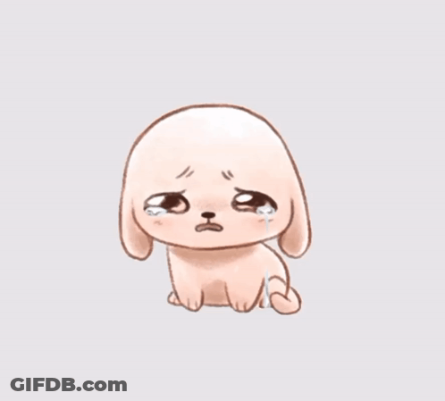 Sad Cartoon Dog GIF