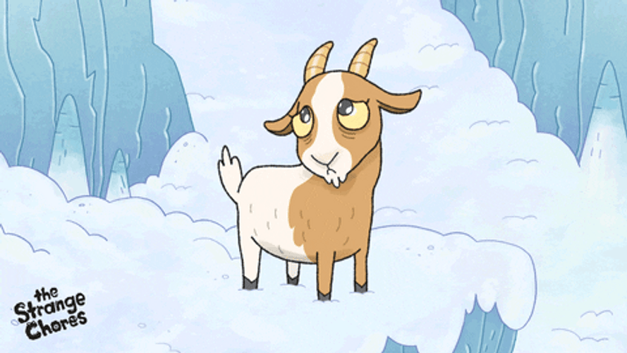 Sad Cartoon Goat GIF