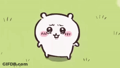 Sad Cartoon Hamster Standing In Grass GIF