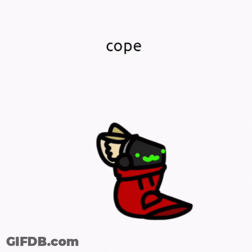 Sad Cartoon In Red Hoodie With Cope GIF