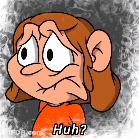 Sad Cartoon Saying Huh GIF