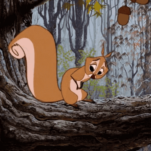 Sad Cartoon Squirrel GIF