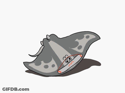 Sad Cartoon Stingray GIF