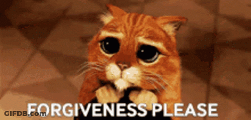 Sad Cat Saying Forgiveness Please GIF