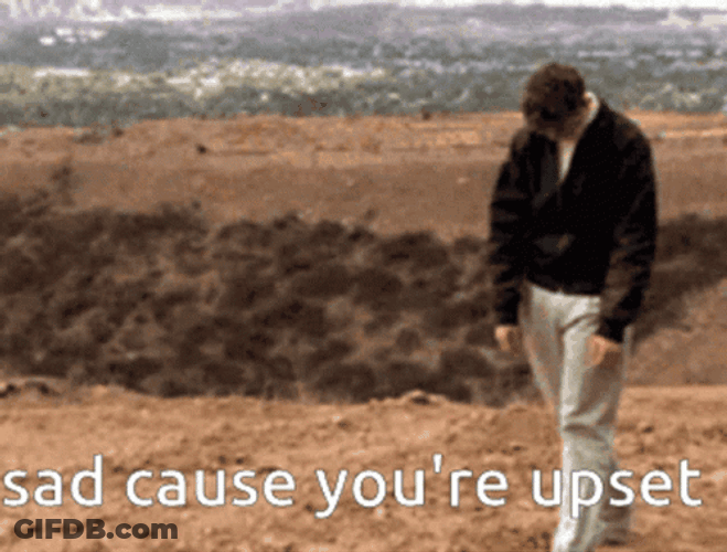Sad Cause You're Upset GIF
