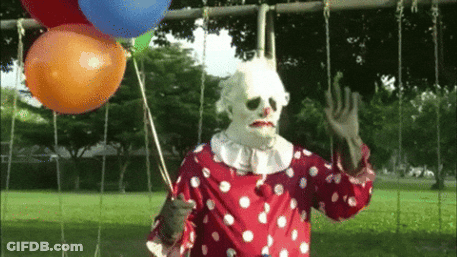 Sad Clown Show Balloon Party GIF