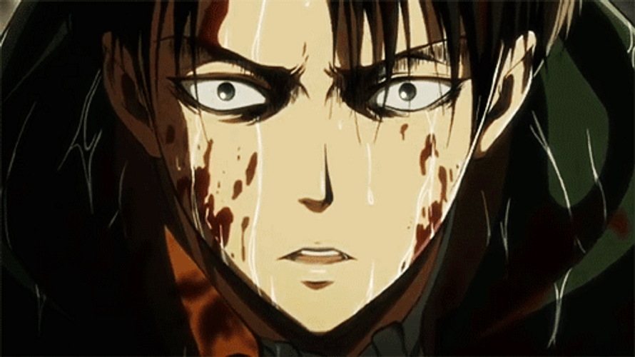 Sad Crying Anime Levi GIF