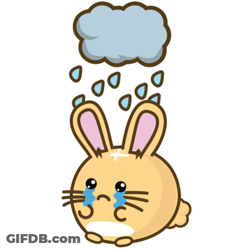 Sad Crying Emoji Of A Bunny GIF