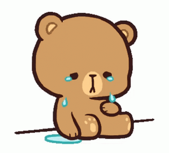 Sad Crying Mocha Misses His Partner Milk GIF