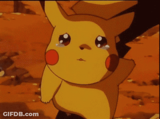 Sad Crying Pikachu Waving Goodbye Pokemon Anime GIF