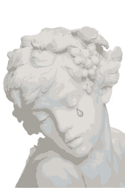 Sad Crying Sculpture GIF
