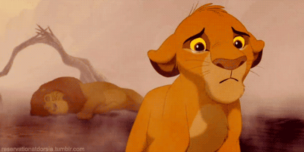 Sad Crying The Lion King Simba GIF