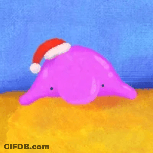 Sad Cute Christmas Holiday Blobfish GIF