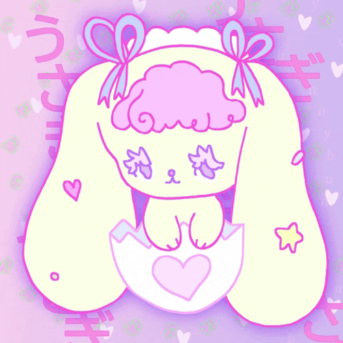 Sad Cute Purple Bunny GIF