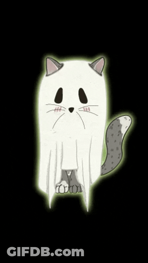 Sad Cute White Ghost GIF